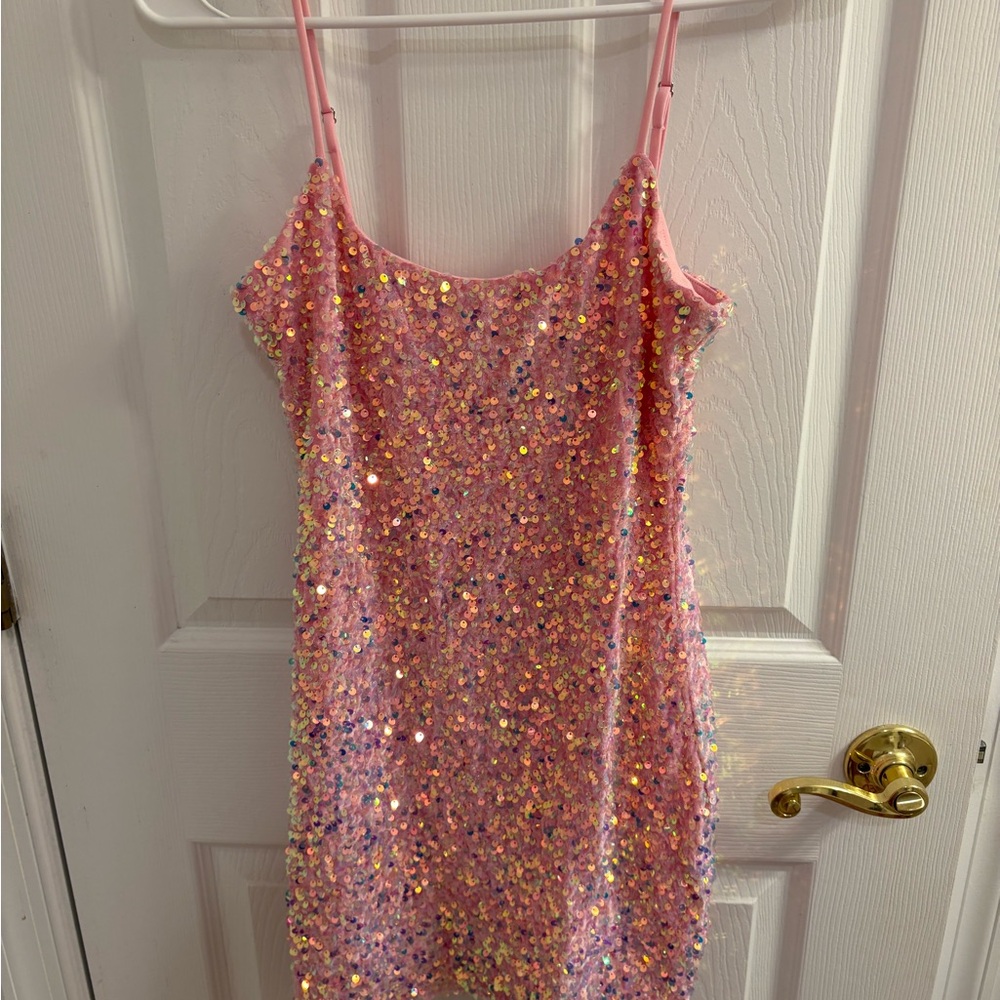 Lucy in the Sky Pink Sequin Mini Dress